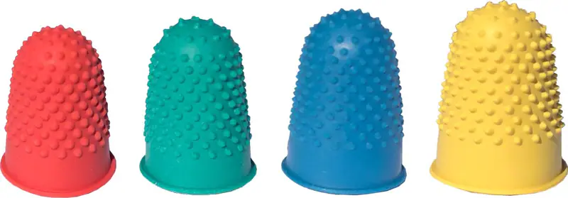 12 x Blattwender Gummifinger Zählfinger Fingerhut Kuppe Fingergummi 15 bis 21mm