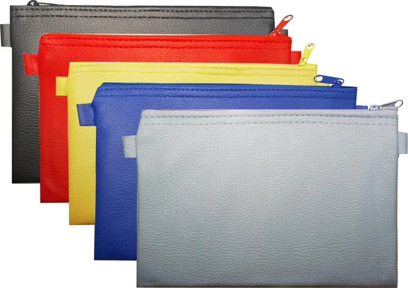5 x Banktasche versch Farben Geldtasche Aufbewahrungstasche Geldmappe Kfz Tasche