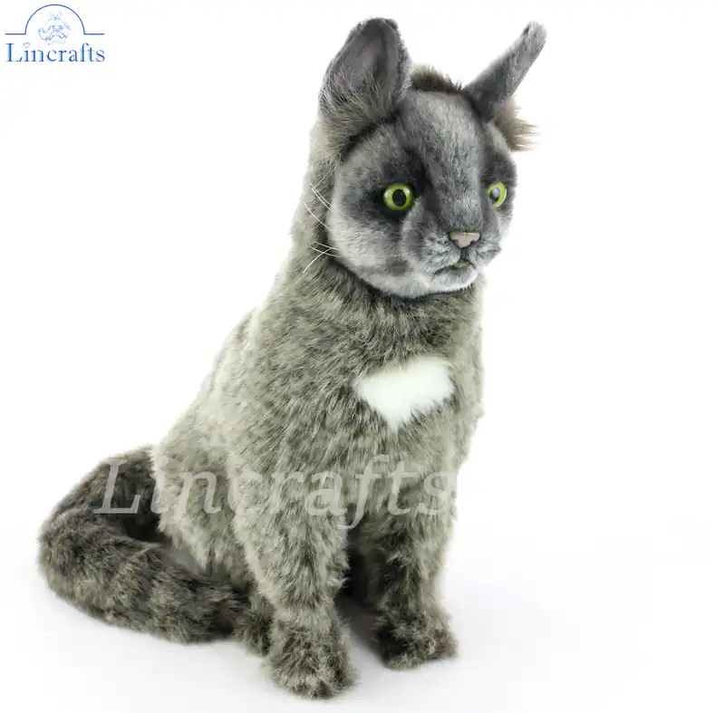 Hansa Grey Tabby Cat 8207 Stofftier verkauft von Lincrafts UK Est 1993