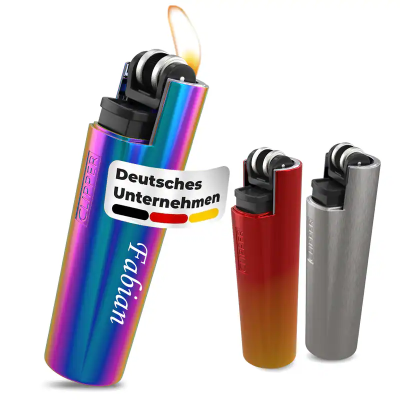 Clipper Mini Feuerzeug mit Gravur – personalisiert | nachfüllbar-Geschenk Icy