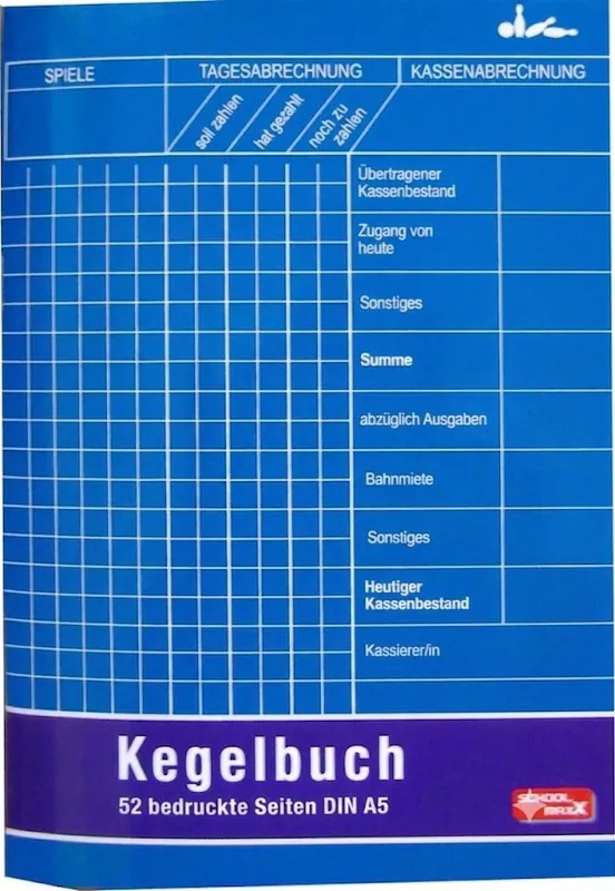 Kegelbuch A5 52 farbige Innenseiten Kegeln Kegel Buch Chronik