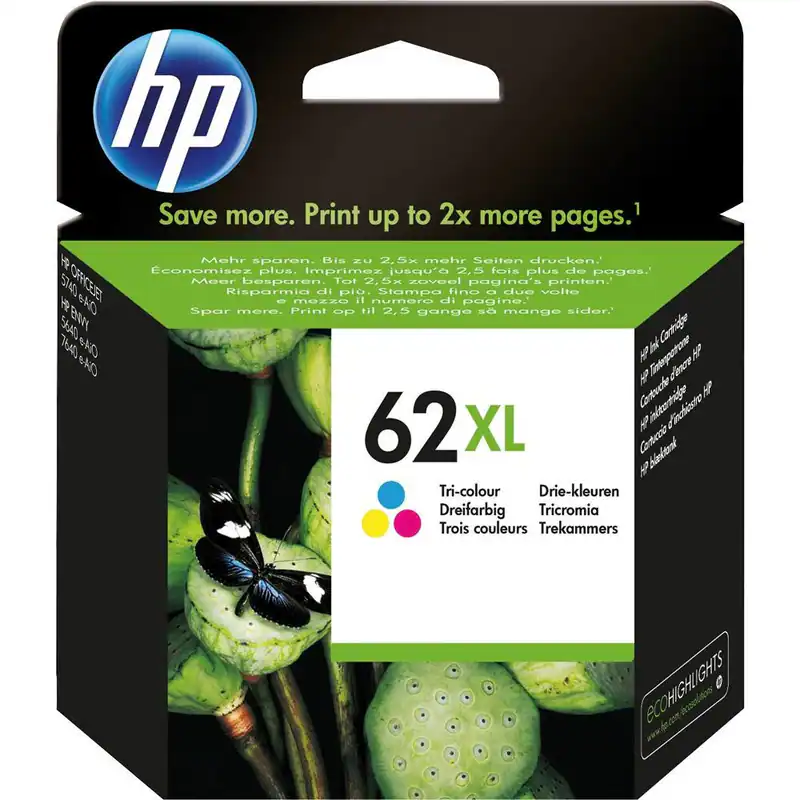 Original HP 62XL color farbig Envy 5660 7645 7600 5545 5665 OVP DATUM 04/2026