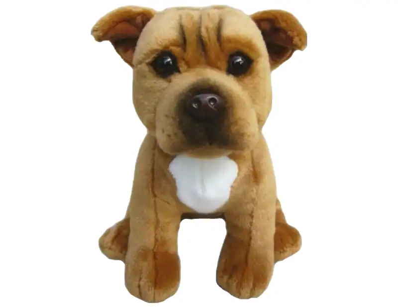 Staffordshire Bullterrier rot 24 cm H Plüschtier Staffy Stofftier von Faithful