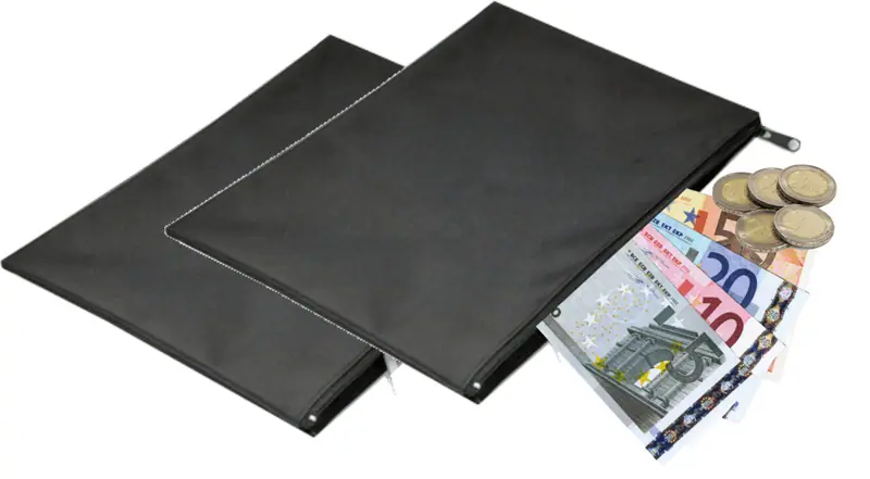 2 Stück Banktasche Geldtasche Autotasche Geldscheintasche Aufbewahrungstasche