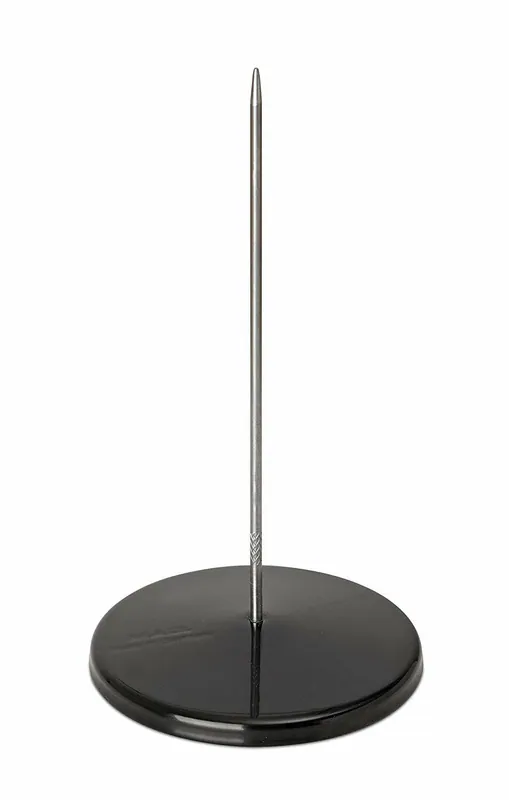 Zettelspieß silber / schwarz, Zettelspießer, Bonspießer, Spiesser Neu