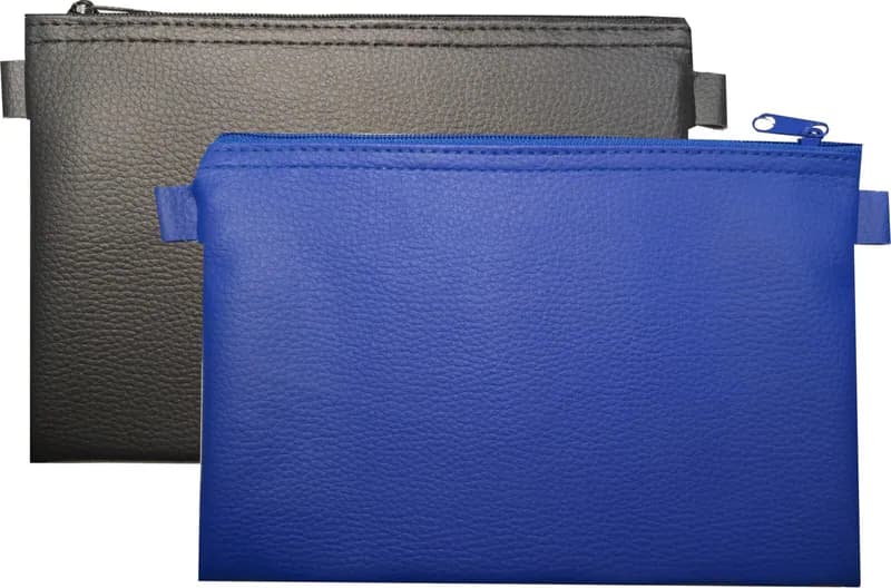 2 x Banktasche blau schwarz Geldtasche Aufbewahrungstasche Geldmappe Kfz Tasche