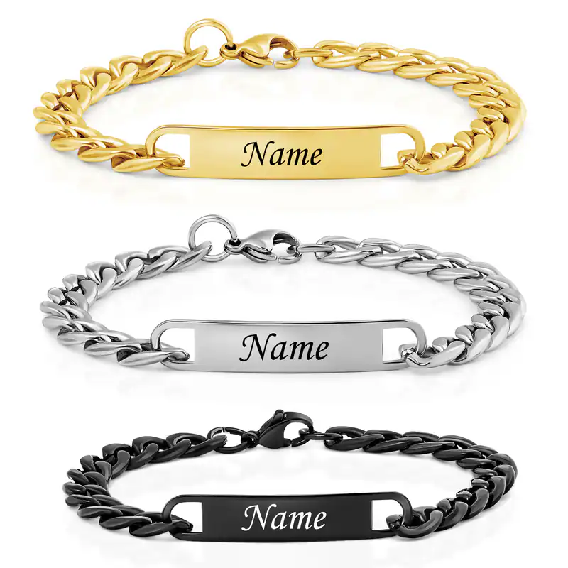 Armband mit Gravur | Partnerarmband Silber – Armband personalisiert Geschenkidee