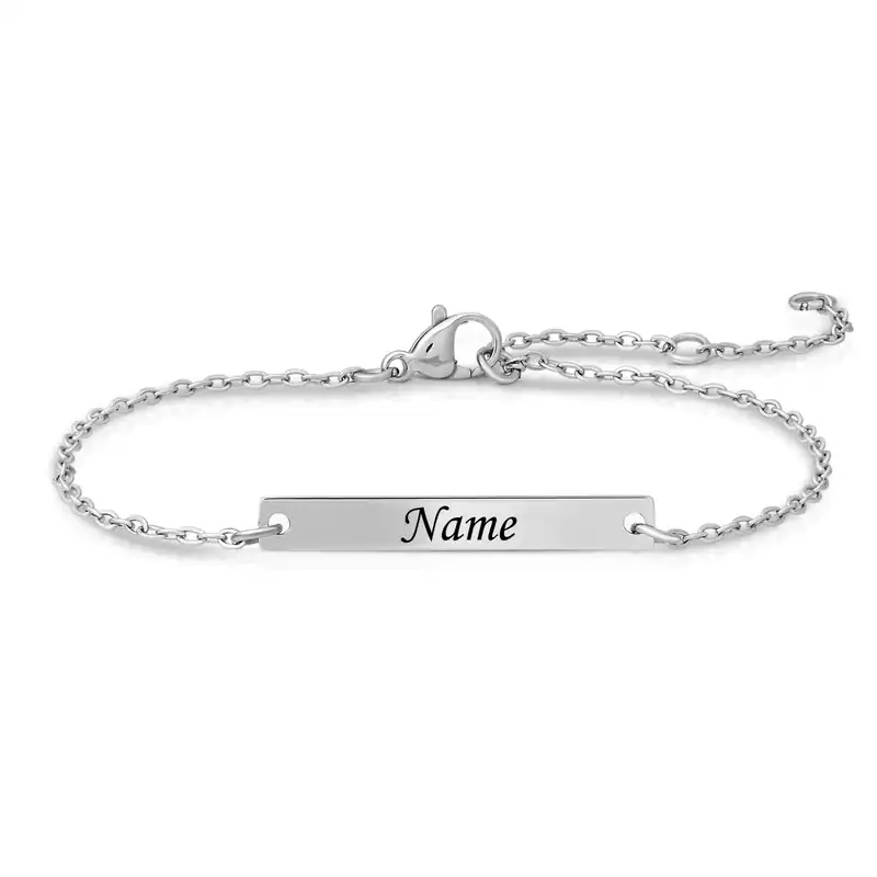 Filigranes Armband Damen | personalisiert-Gravur | Silber | Geschenkidee Frauen