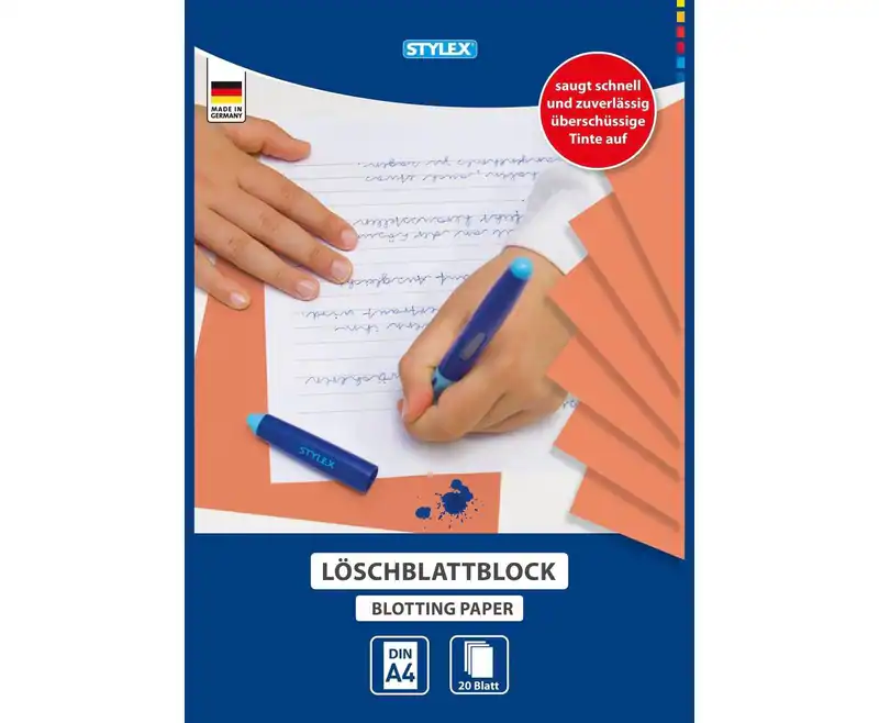 Stylex Löschblattblock Top A4, 20 Blatt Löschpapier Löschbätter