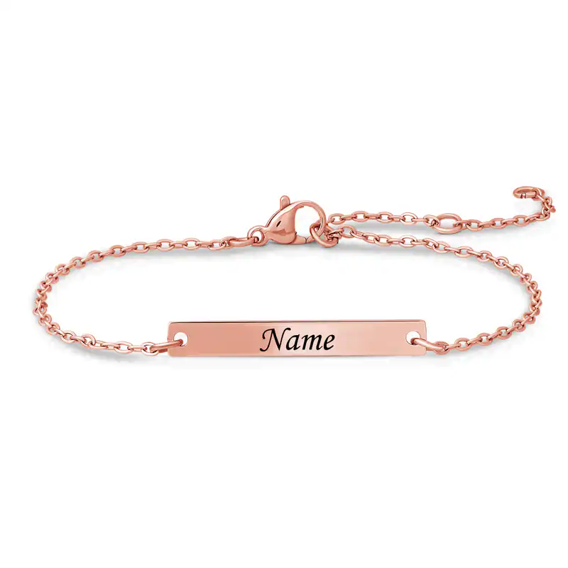 Filigranes Armband Damen | personalisiert mit Gravur | Roségold | Geschenkidee