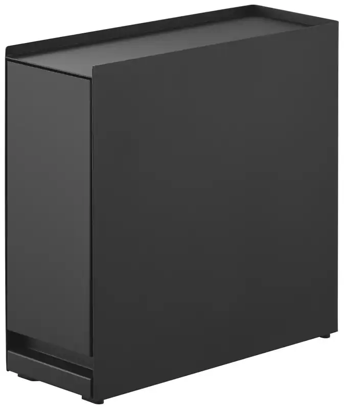 Verdeckte Schubladenaufbewahrung, schwarz, B12,5 x T35~64,5 x H32,7cm