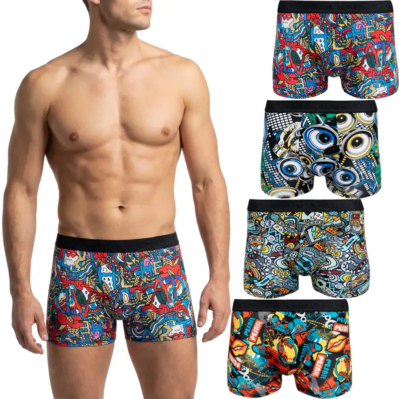 4-8 Stück Herren Boxershorts Gr. M - 6XL Baumwolle Unterhose Retro Unterwäsche