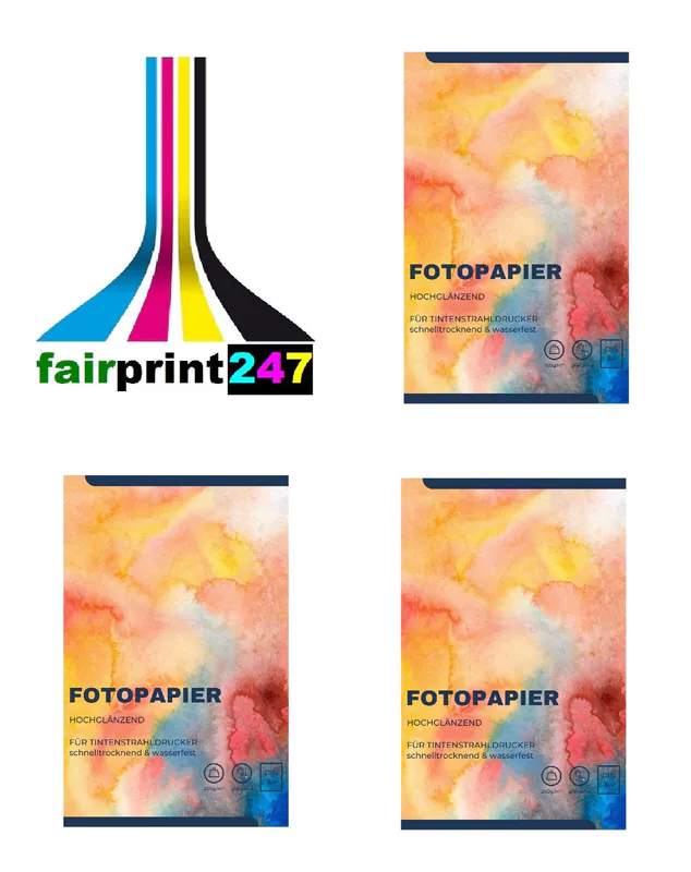 Fotopapier glänzend wasserfest DIN A4 160 oder 200 oder 240 g/m² freie Auswahl