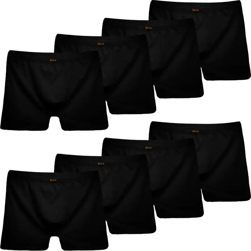 10 Herren Boxershorts Übergrößen Unterhose Unterwäsche M -10XL Baumwolle Schwarz