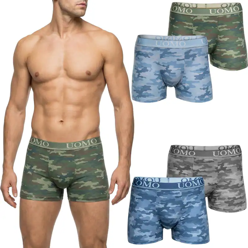 10er Pack Herren Boxershorts Baumwolle M - 6XL Unterhosen Übergröße Camouflage