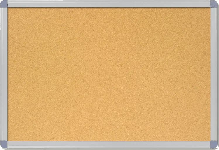 Pinnwand mit ALUMINIUM - Rahmen Pinwand Kork Memoboard 60 x 80 cm MDF-Rückwa