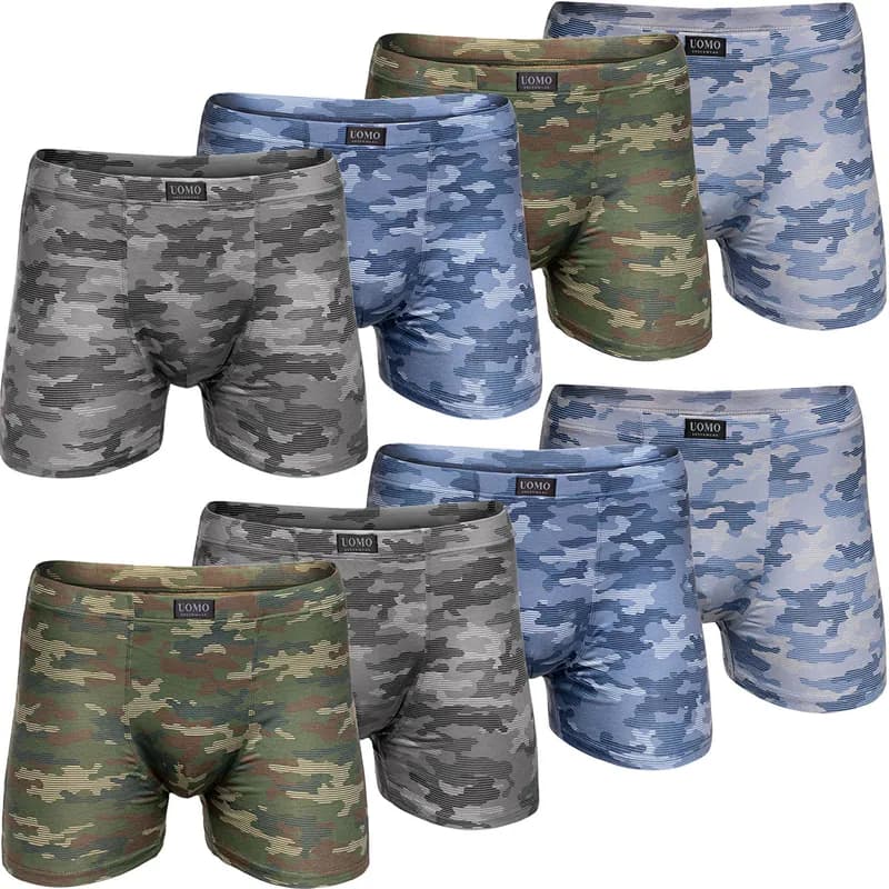 Herren Boxershorts Pesail Unterhose Baumwolle Camouflage M - 10XL Übergröße