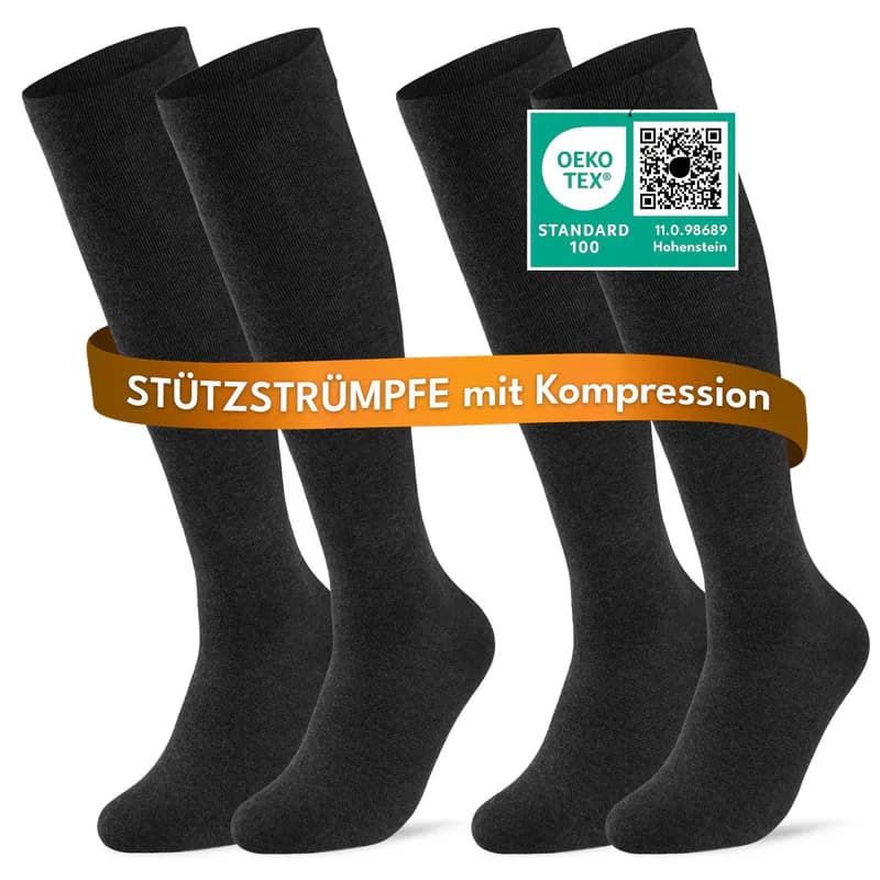 1 | 2 | 4 Paar Reisestrümpfe Stützstrümpfe Herren Damen Kompressionsstrümpfe