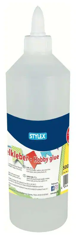 transparenter Bastelkleber Flüssigkleber 500 gr. Flasche lösungsmittelfrei