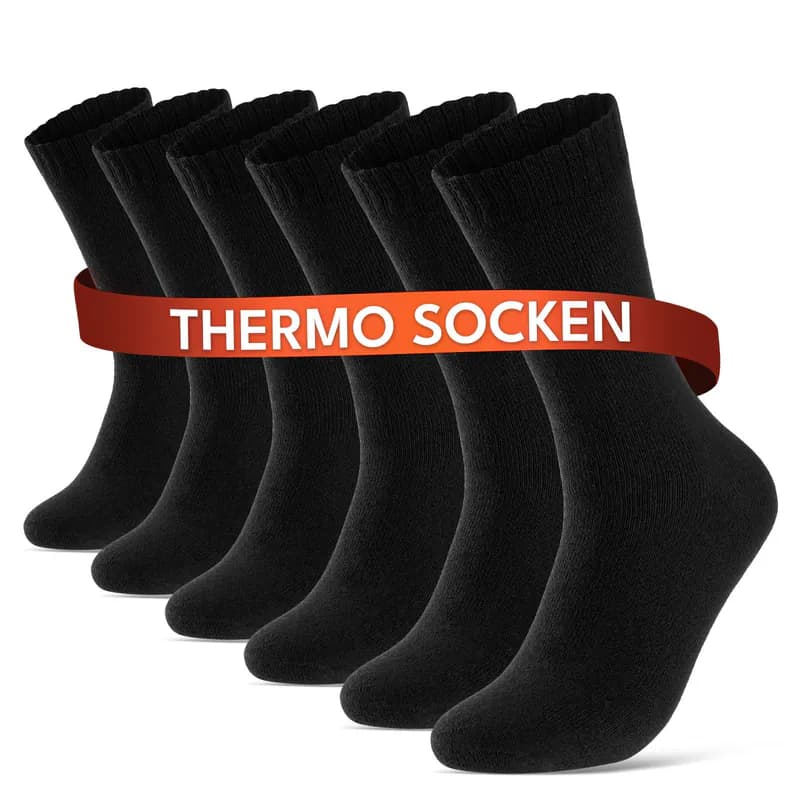 Wintersocken Herren Damen THERMO Socken Innenfrottee Baumwolle 6 | 12 | 24 Paar