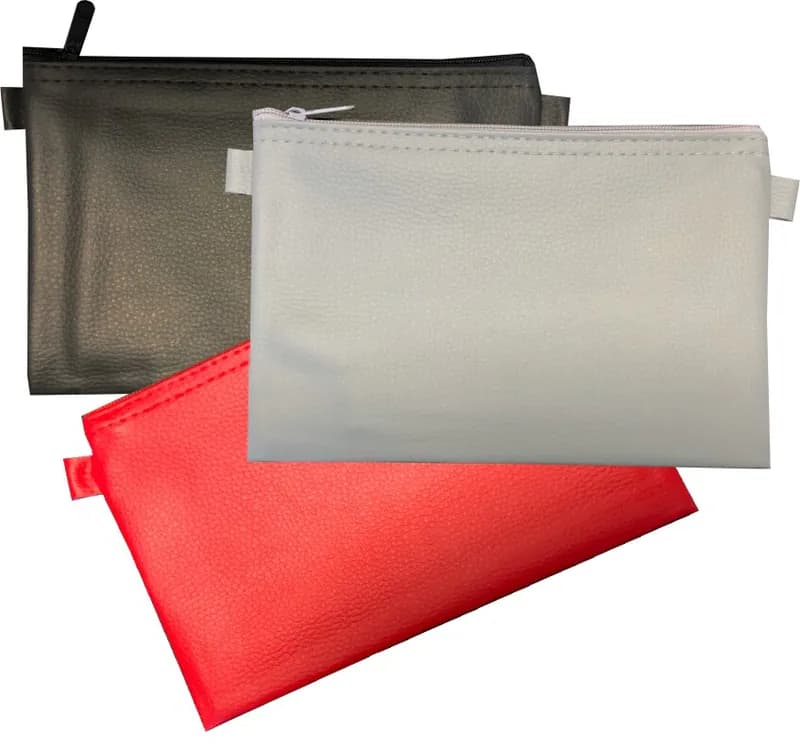 3 x Banktasche schwarz rot grau Geldtasche Aufbewahrungstasche Geldmappe Tasche