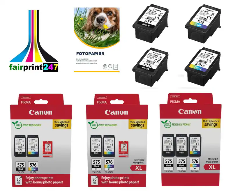 Original Canon für PIXMA TS3550i TS3551i TS3750i TS3751i TS3752i oder Fotopapier