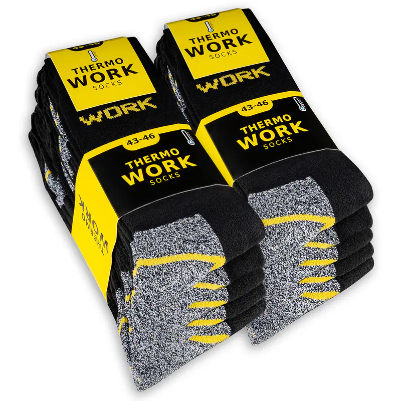 THERMO Arbeitssocken Herren Wintersocken WORK mit Innenfrottee 10 | 20 | 30 Paar