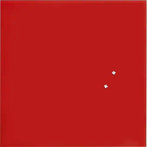 Glasmagnettafel rot 45 x 45 cm Magnettafel aus Glas Glasboard Pinnwand Memoboard