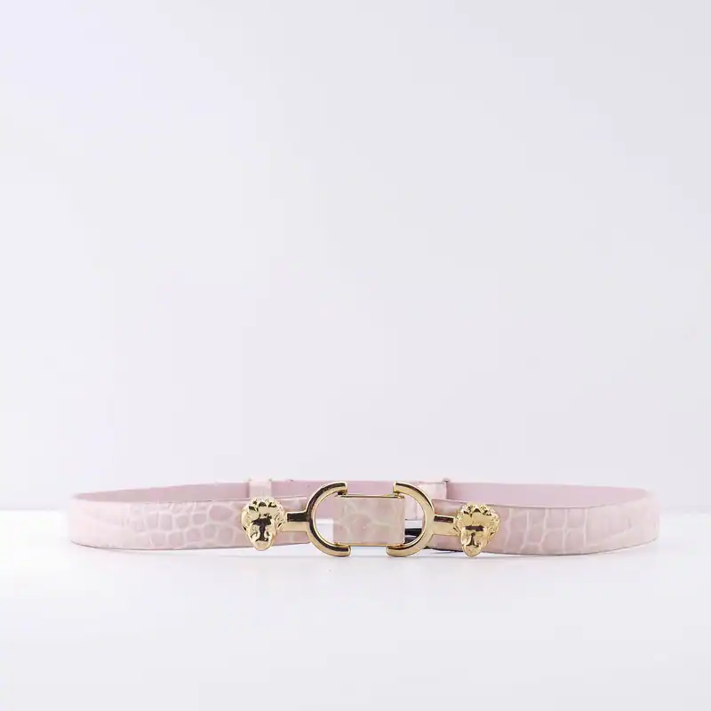 Maje Damen Gürtel Leder Rosa Schlangenprint MFACE00216