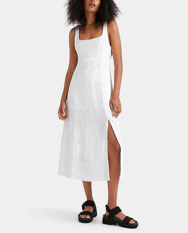 Desigual Women's Dress Long Open Back Size L 22WWVWX3
