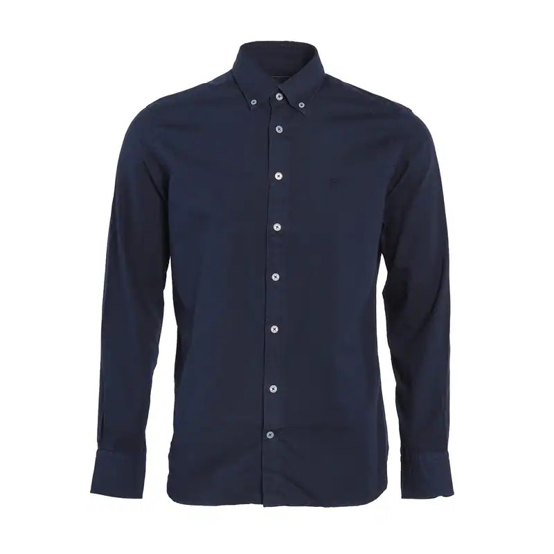 Hackett London Hemd Blau Logo Button-Up Gr. S Herren HM309527