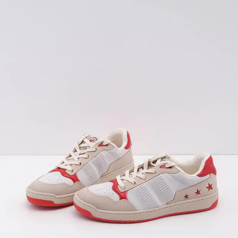 Sandro Sneaker Bunt Gr. 40 Damen Leder Turnschuhe Retro Low-Top