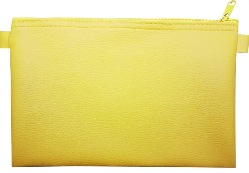 Banktasche GELB Kunstleder Geldtasche Aufbewahrungstasche Geldmappe Belegtasche
