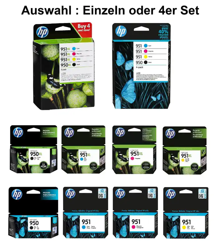 Original HP 950XL 951XL 950 951 Auswahl Einzeln oder im Set alle Farben