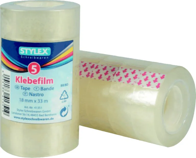 10 x Klebefilm 18 mm x 33 m Klebestreifen Klebeband selbstklebend Kleber transpa