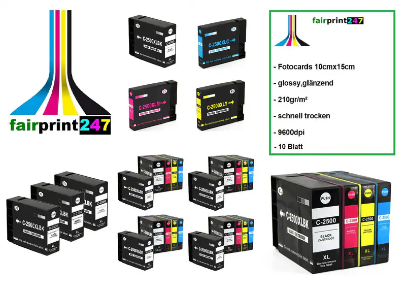 XXL-Patronen für Canon MAXIFY iB4050 iB4150 MB5050 MB5150 kein original