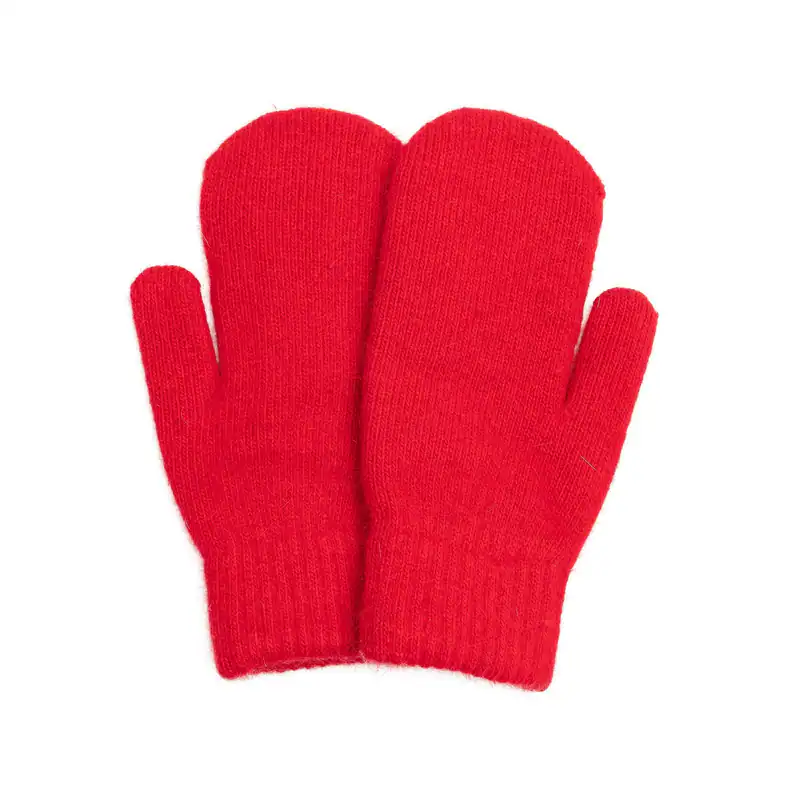Damen Winterhandschuhe Fäustlinge warm gestrickt innen gefüttert Handschuhe