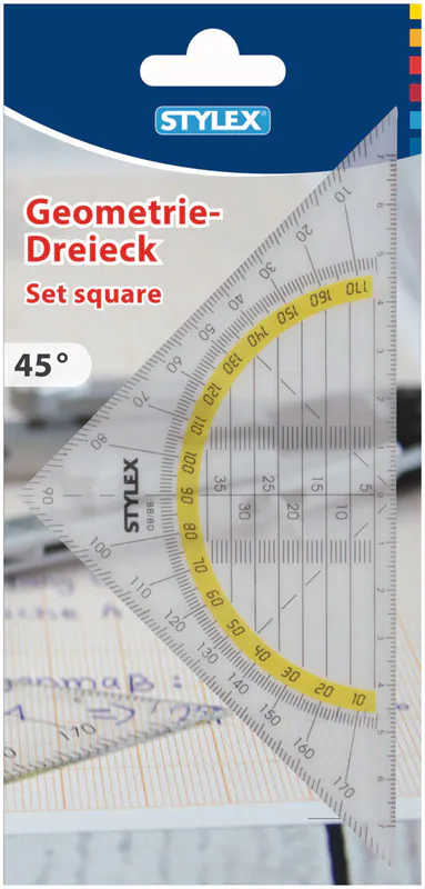 Geodreieck Geometriedreieck 16 cm mit Griff oder Bruchsicher Lineal Dreieck