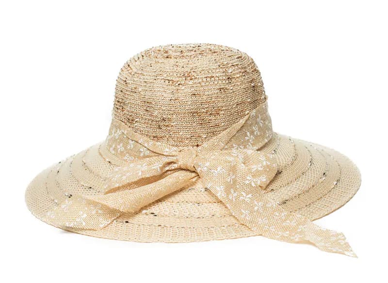 Damen Sonnenhut Sommerhut Sonnenschutz Strohhut Zierband Schleife Anker Maritim