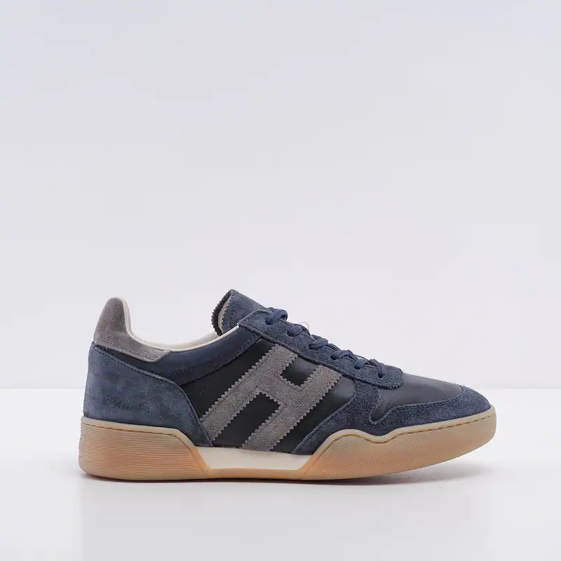 Hogan Sneaker Dunkelblau Veloursleder Gr. 40 EU Herren Logo