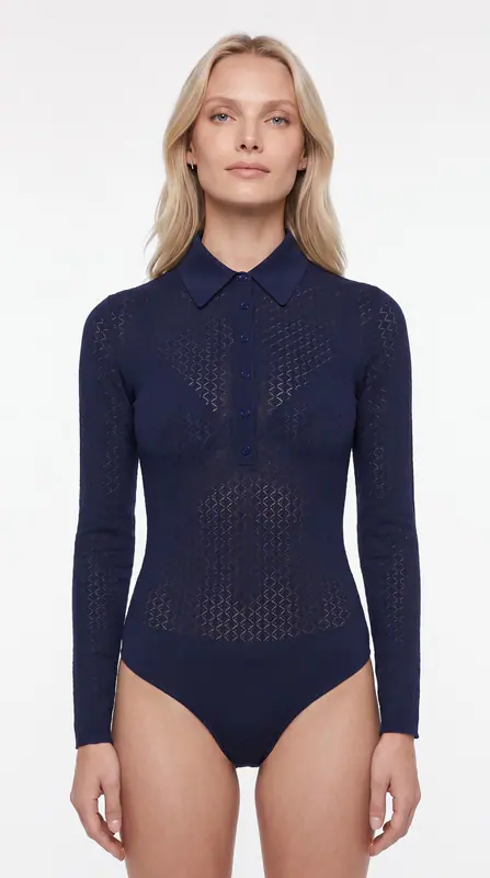 Maje Damen Strickbody Navy Größe 36 FR MFPTS00610
