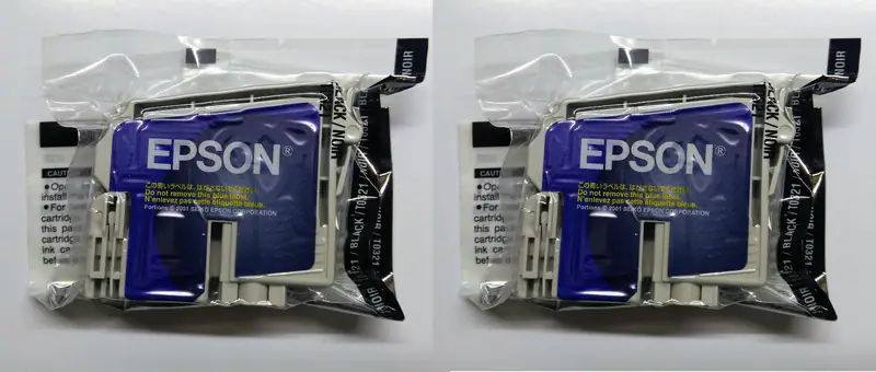 2 x Original Epson T0321 schwarz black Stylus C70 Plus C80 C82 CX5200 CX5400
