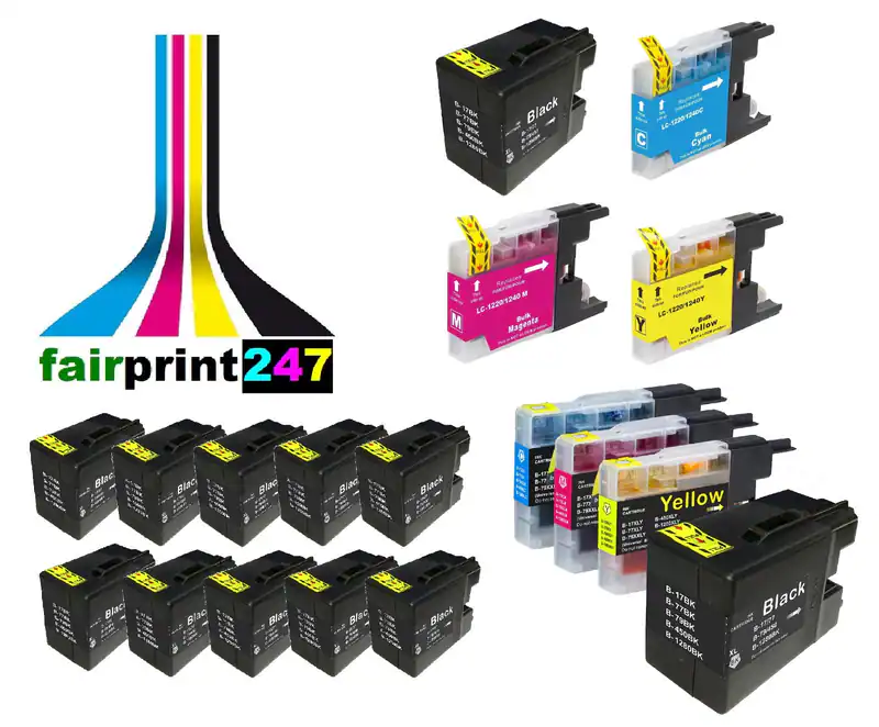 XL Druckerpatronen für Brother ersetzt LC1280XL mit BIG schwarz *** 73ml ***