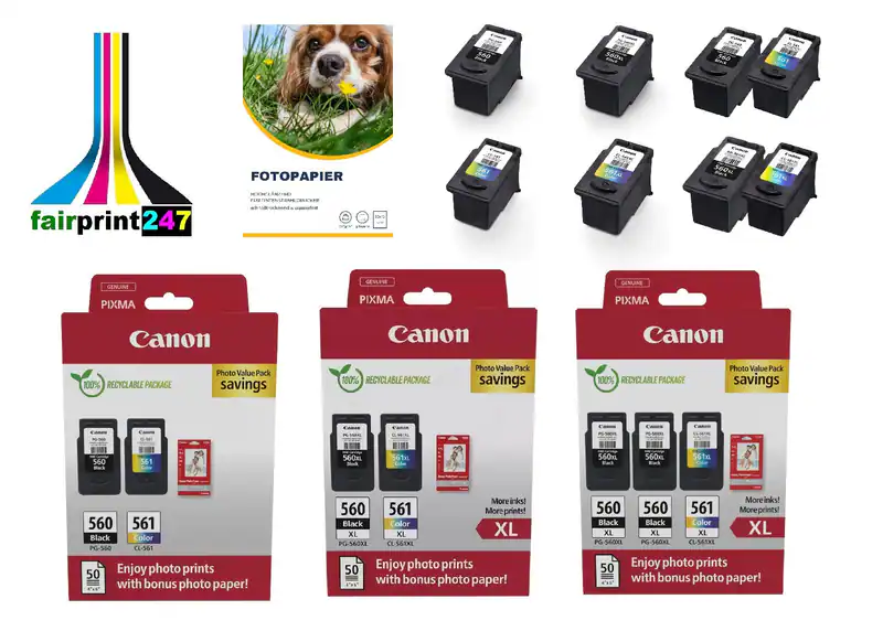 Original Canon PIXMA TS7450 TS7450a TS7450i TS7451 TS7451a i oder Fotopapier