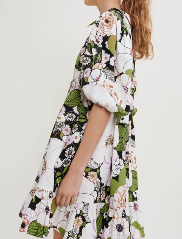 Maje Kleid Floral Gr. 38 FR / UK 10 Damen Minikleid Kurzkleid MFPRO02291