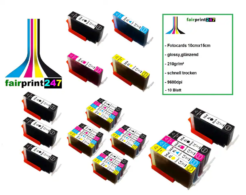 XXL-Patronen ersetzt HP 364XL PhotoSmart 6520 6521 7510 7520 e-All-in-One eAiO