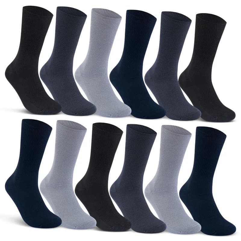 4 | 8 | 12 Paar Socken ohne Gummi 100% Baumwolle Diabetiker Socken Herren Damen