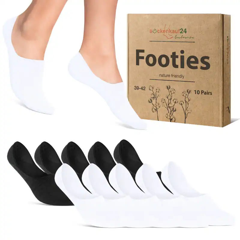 Füßlinge Damen Herren 10-50 Paar Unsichtbare Sneaker Socken Baumwolle Silikonpad