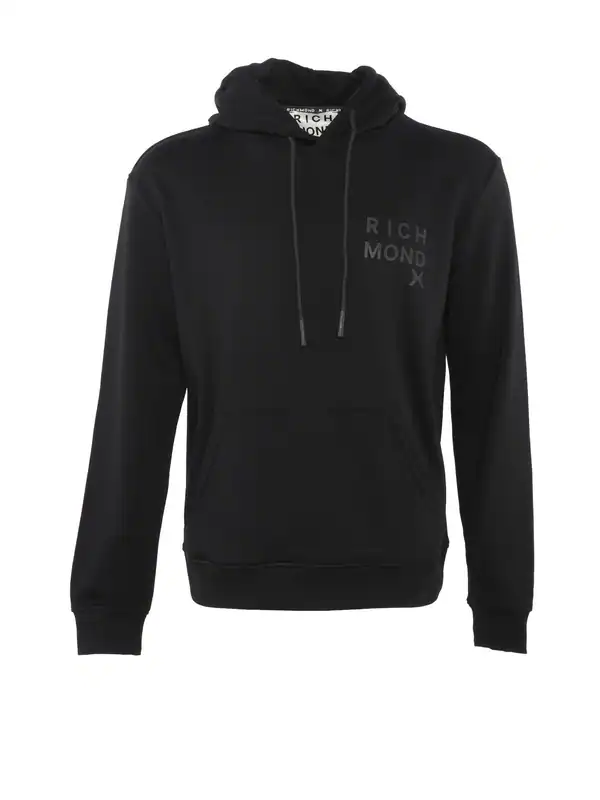 John Richmond Herren Hoodie Schwarz Größe M UMP26214FE