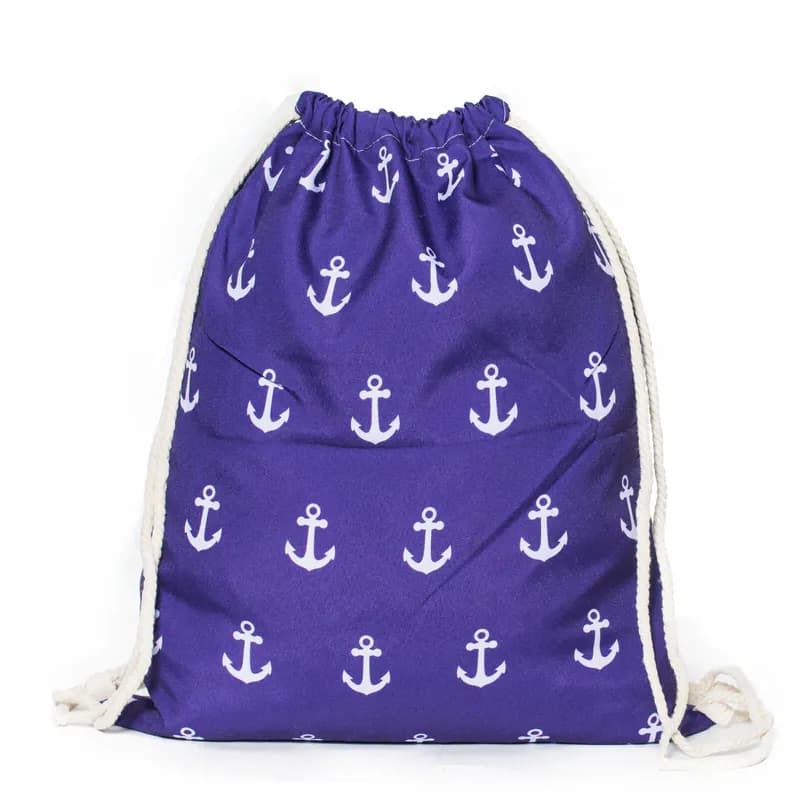Turnbeutel Anker Kordelzug Rucksack Maritim Sportbeutel Zuziehbeutel Stoffbeutel